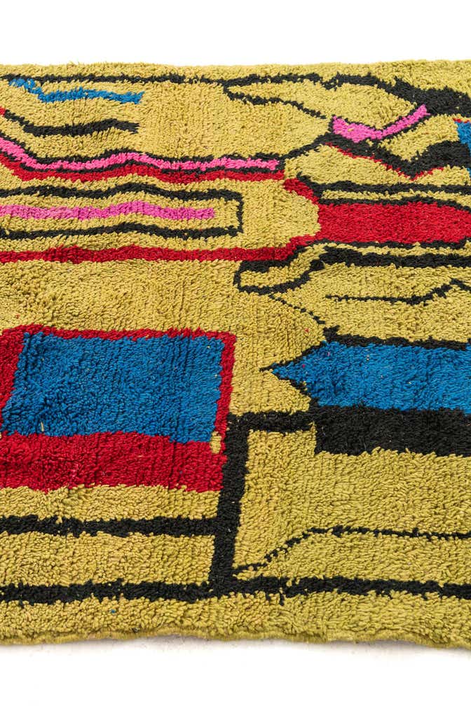5' x 8' 6 Hand Knotted Moroccan Wool Rug