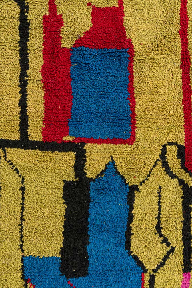 5' x 8' 6 Hand Knotted Moroccan Wool Rug