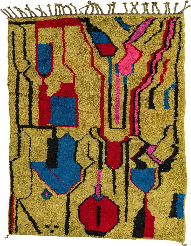 Detail image of 5' x 8' 6 Hand Knotted Moroccan Wool Rug