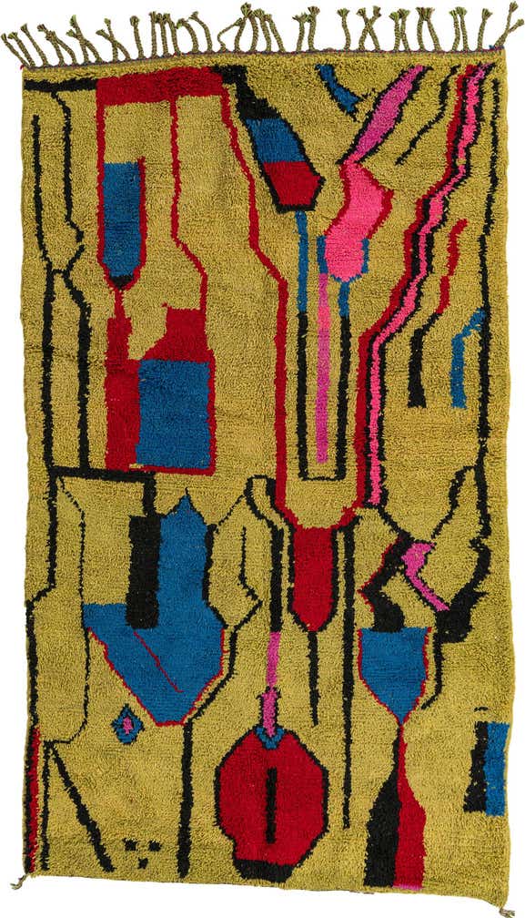 5' x 8' 6 Hand Knotted Moroccan Wool Rug