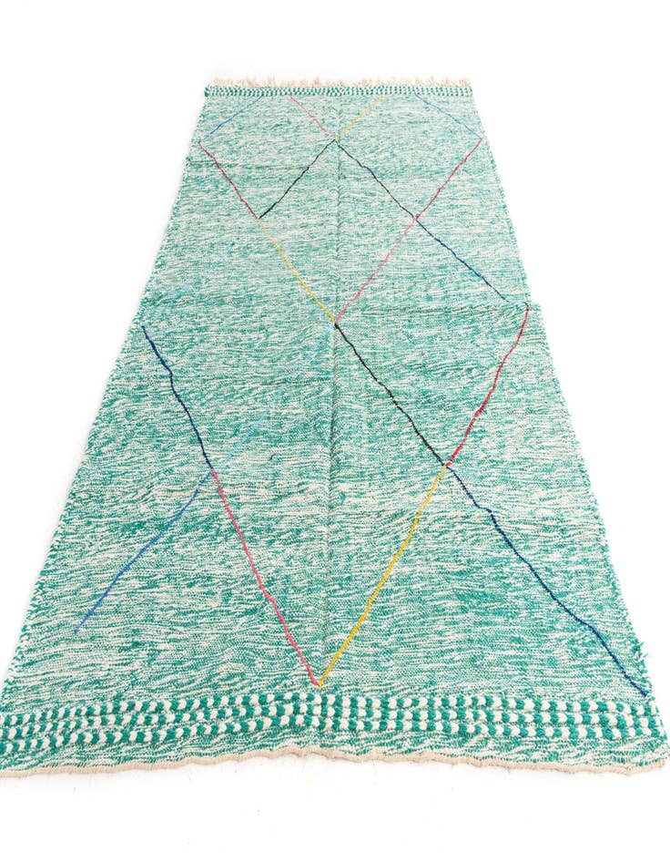 Detail image of 6' 5 x 9' 6  Hand Knotted Moroccan Wool Rug