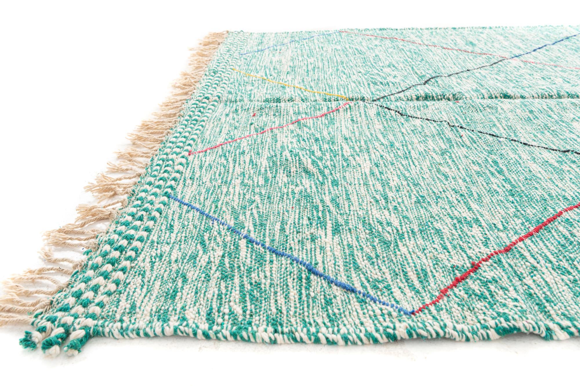 6' 5 x 9' 6 Hand Knotted Moroccan Wool Rug