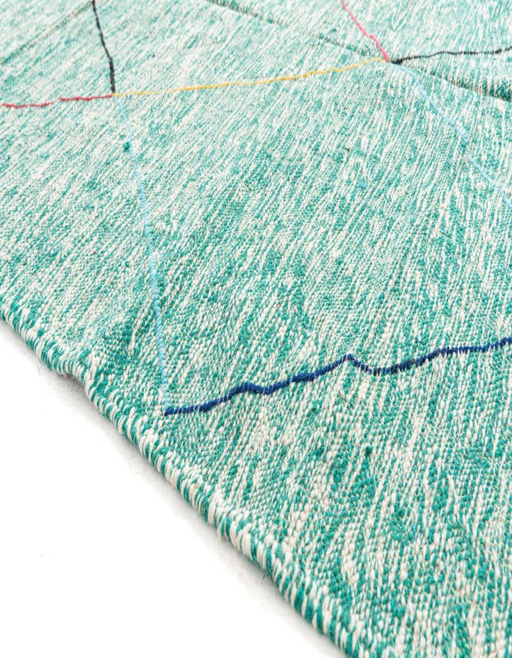 Detail image of 6' 5 x 9' 6  Hand Knotted Moroccan Wool Rug