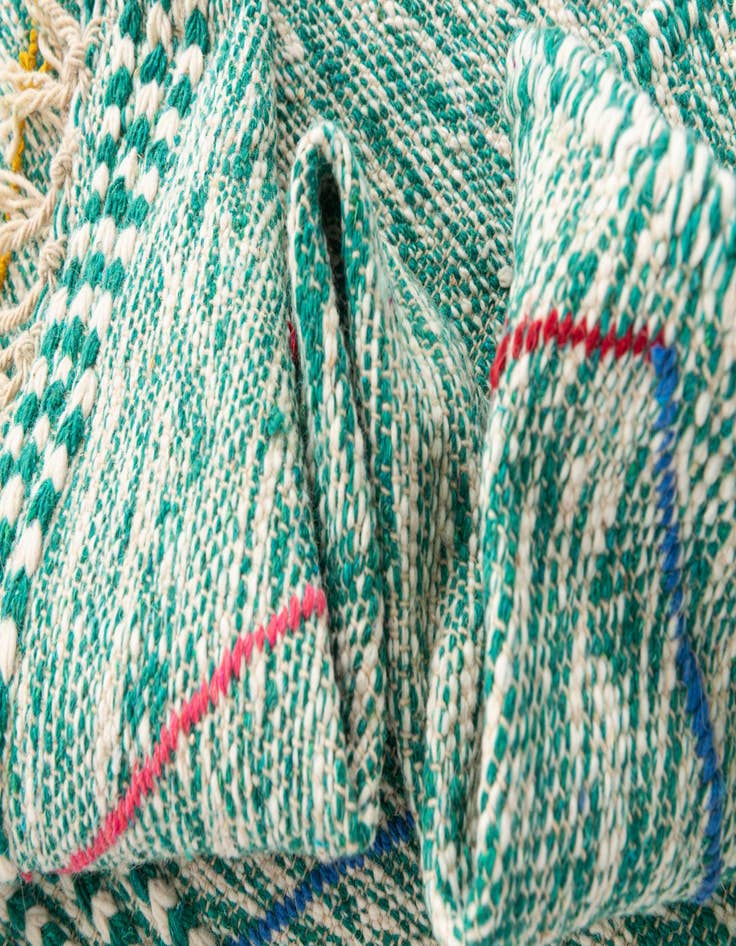 Detail image of 6' 5 x 9' 6  Hand Knotted Moroccan Wool Rug