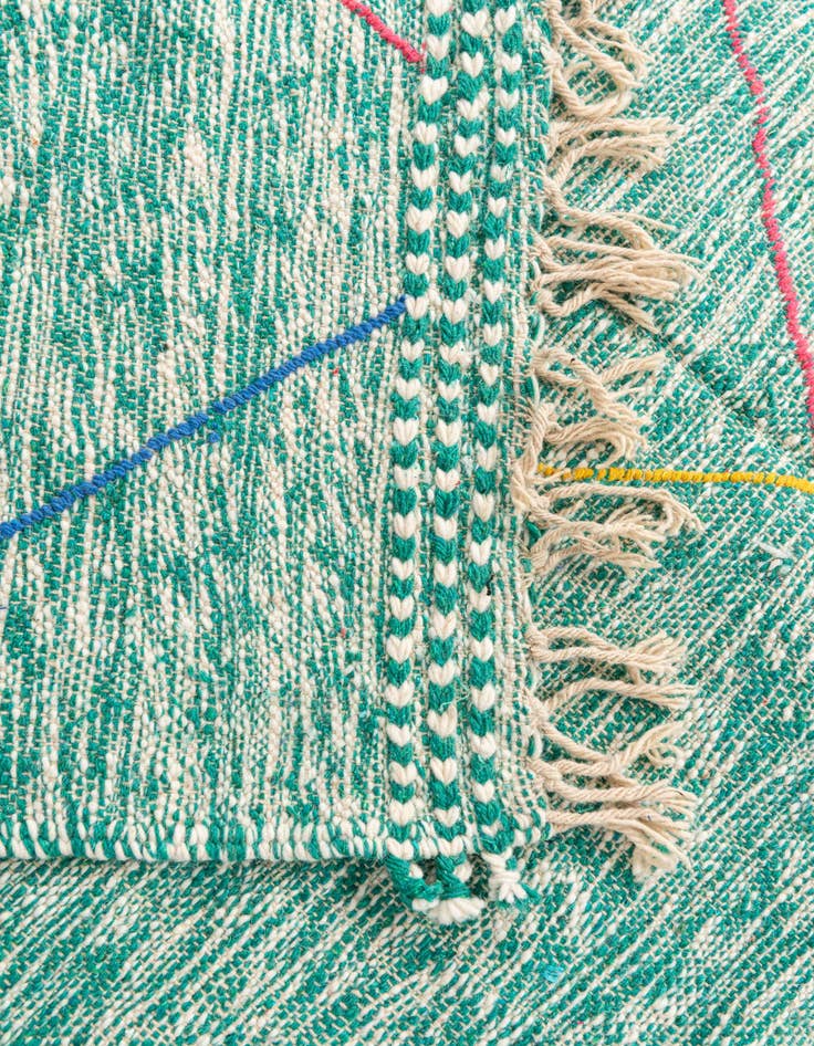 Detail image of 6' 5 x 9' 6  Hand Knotted Moroccan Wool Rug