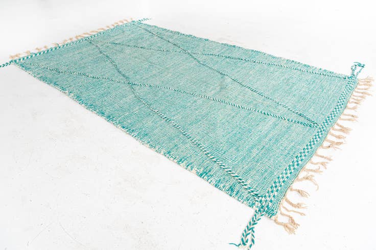 Detail image of 6' 3 x 10' 9 Hand Knotted Moroccan Wool Rug