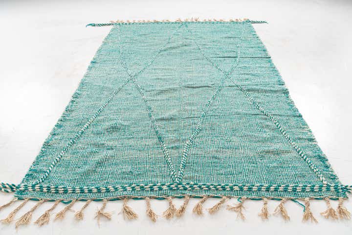 6' 3 x 10' 9 Hand Knotted Moroccan Wool Rug