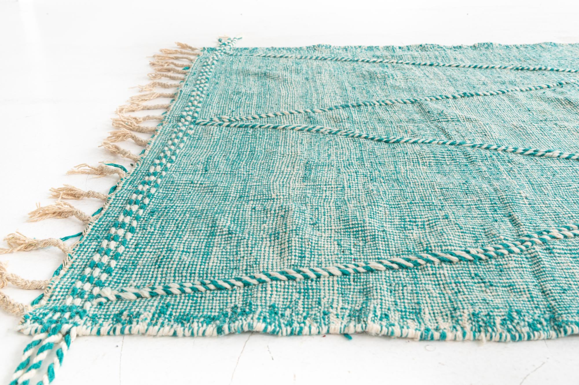 6' 3 x 10' 9 Hand Knotted Moroccan Wool Rug