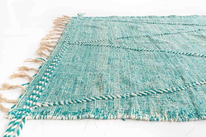 6' 3 x 10' 9 Hand Knotted Moroccan Wool Rug