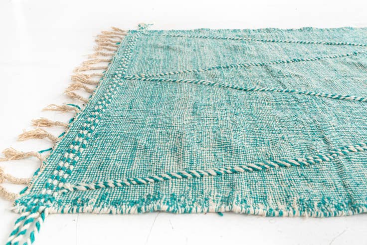 Detail image of 6' 3 x 10' 9 Hand Knotted Moroccan Wool Rug