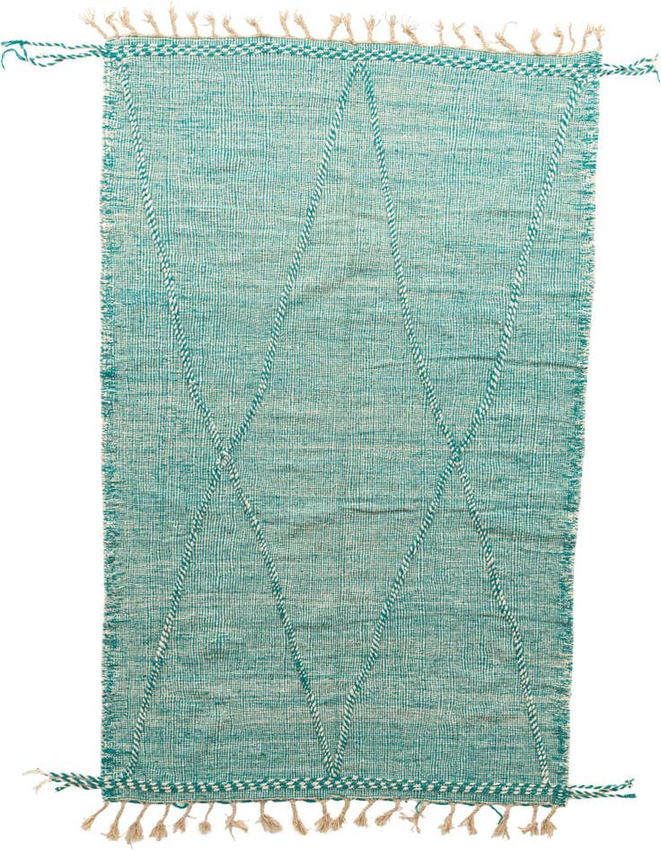 Detail image of 6' 3 x 10' 9 Hand Knotted Moroccan Wool Rug
