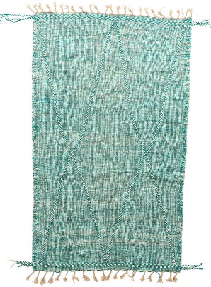 6' 3 x 10' 9 Hand Knotted Moroccan Wool Rug