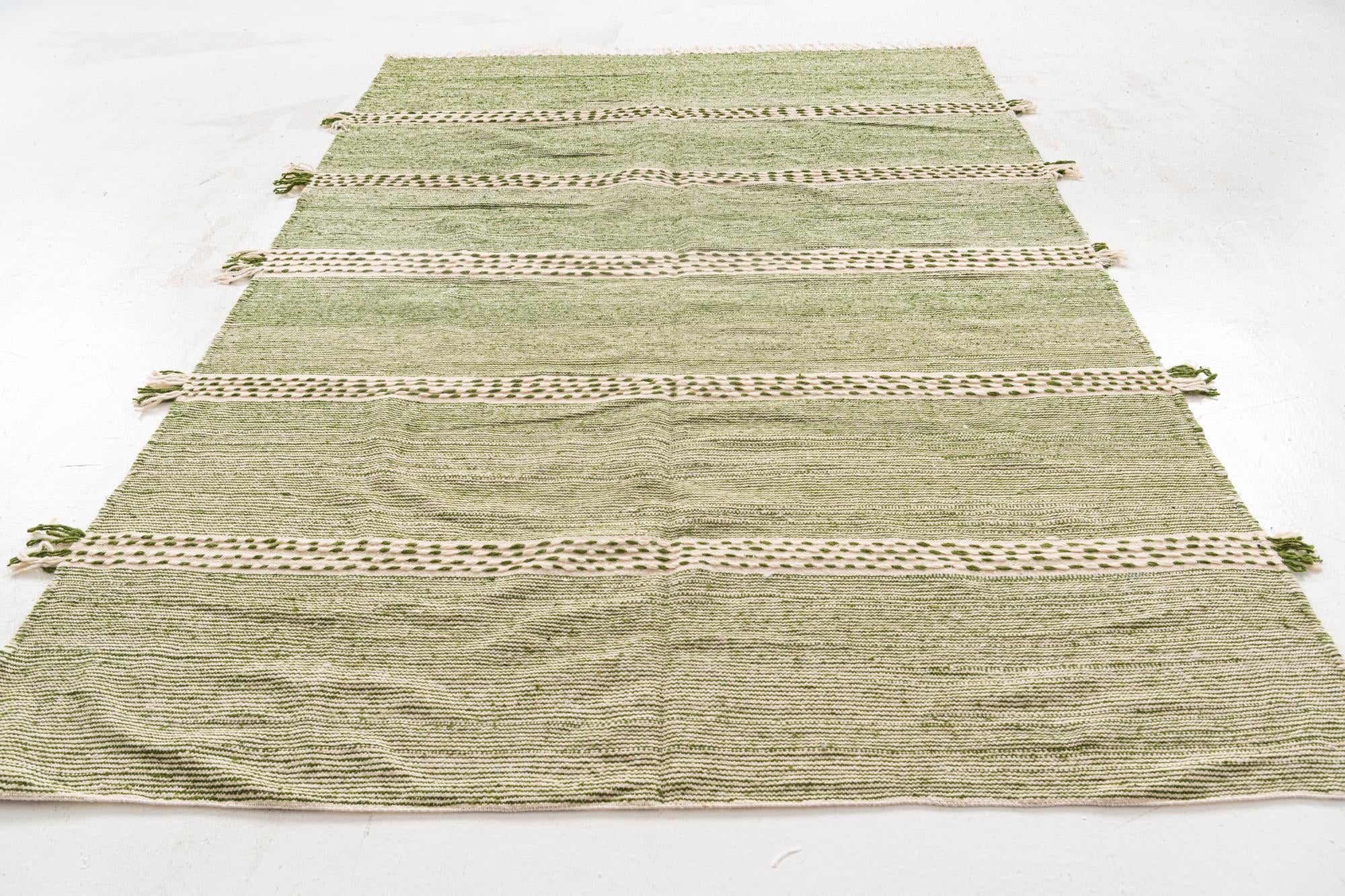 6' 6 x 10' Hand Knotted Moroccan Wool Rug