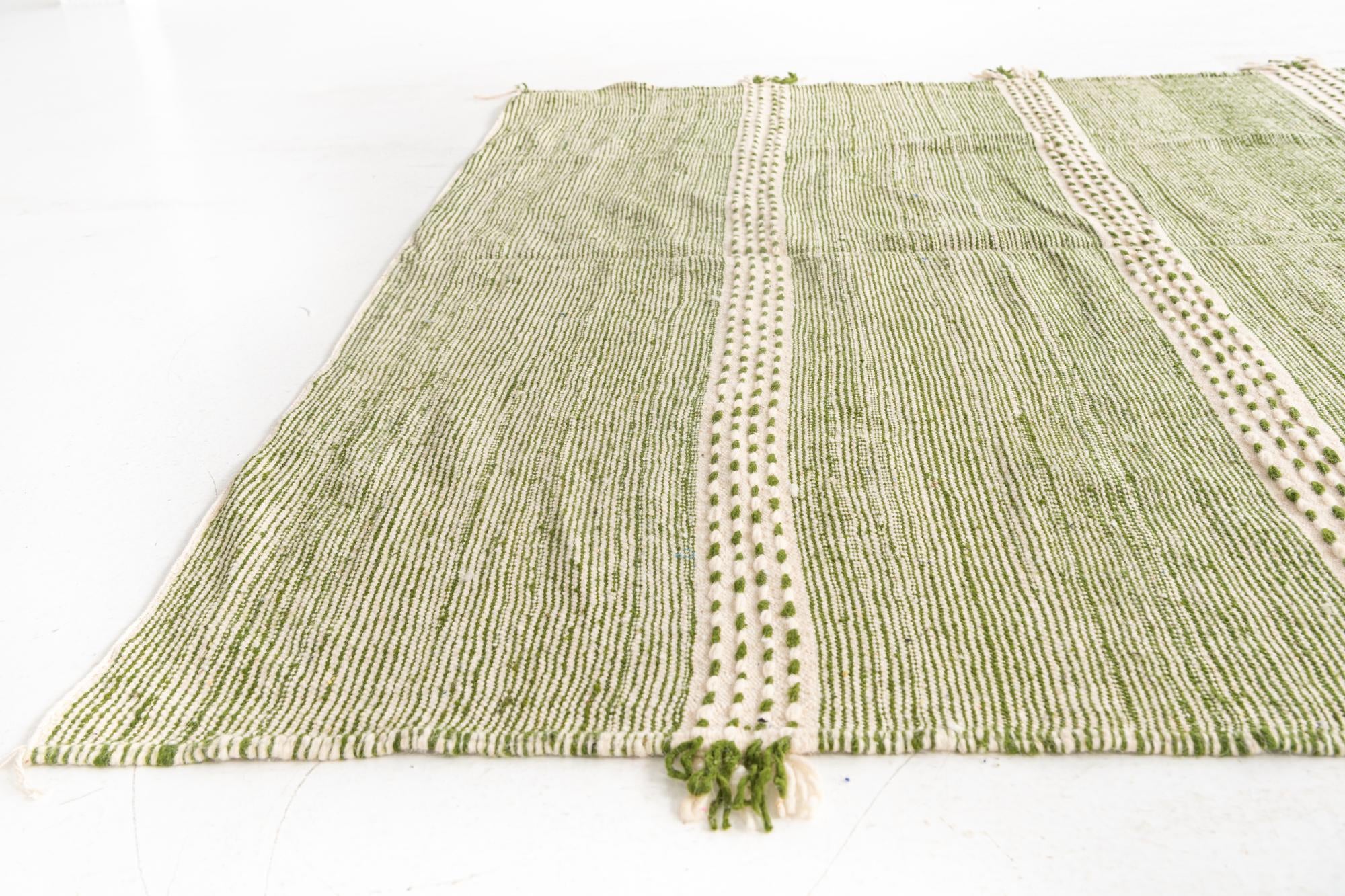 6' 6 x 10' Hand Knotted Moroccan Wool Rug
