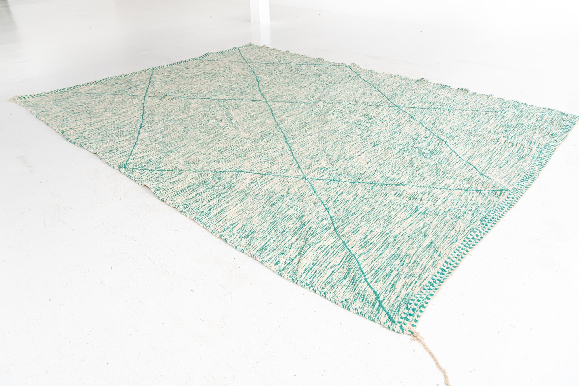 9' 4 x 12' 7 Hand Knotted Moroccan Wool Rug