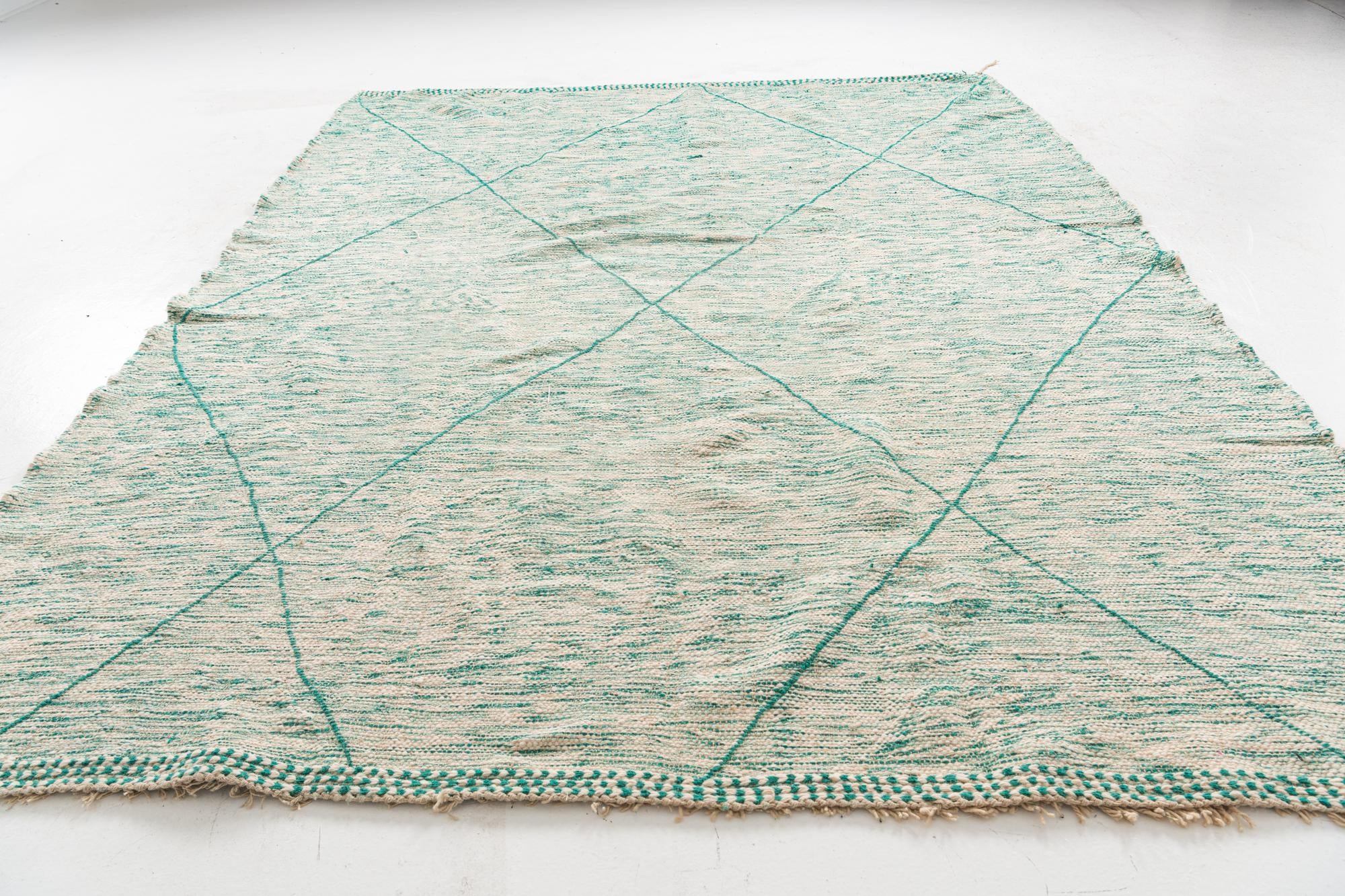 9' 4 x 12' 7 Hand Knotted Moroccan Wool Rug