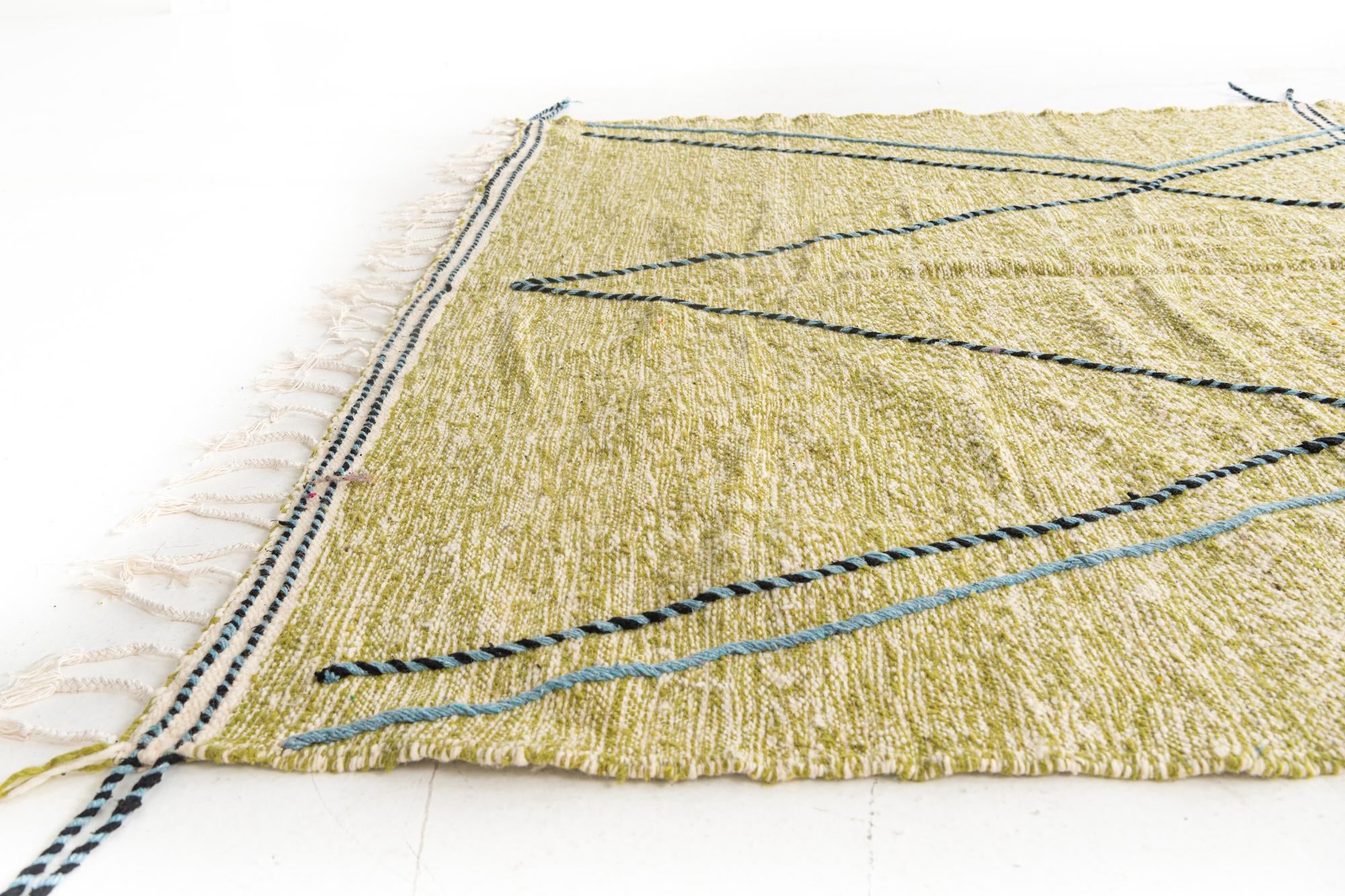 6' 5 x 10' 2 Hand Knotted Moroccan Wool Rug