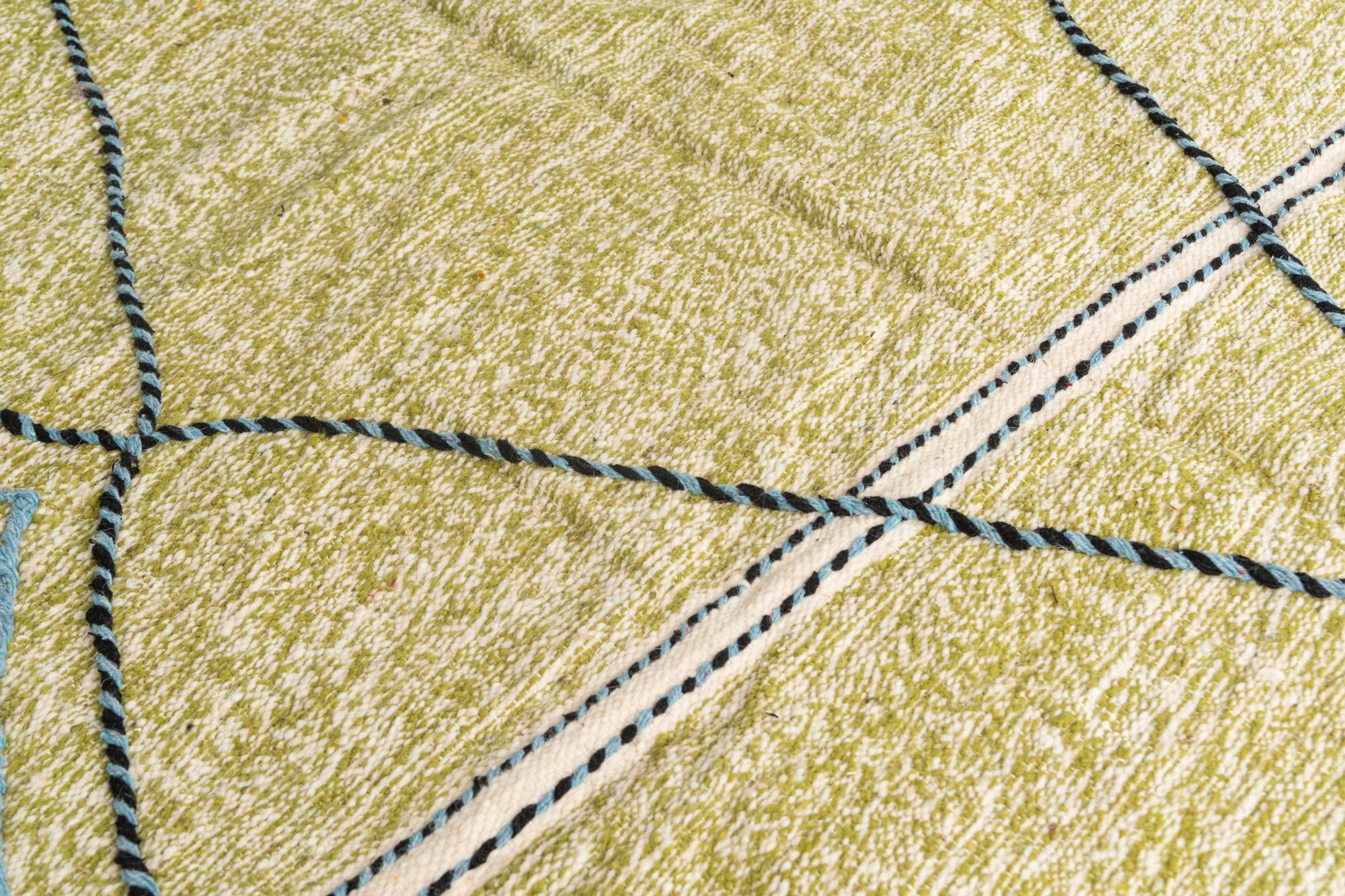 6' 5 x 10' 2 Hand Knotted Moroccan Wool Rug