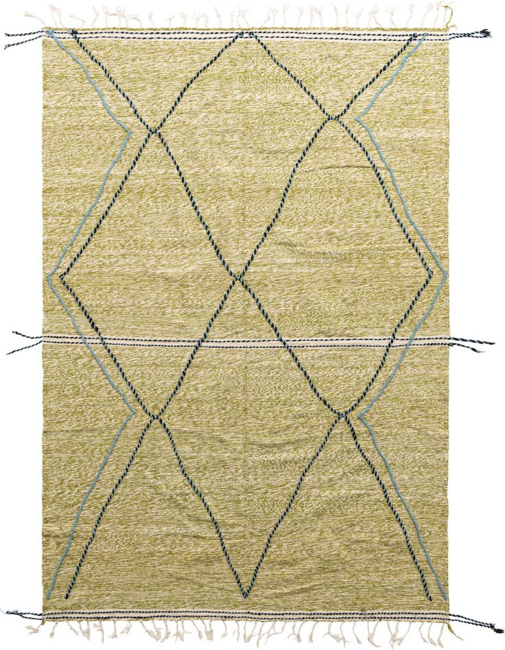 Detail image of 6' 5 x 10' 2 Hand Knotted Moroccan Wool Rug