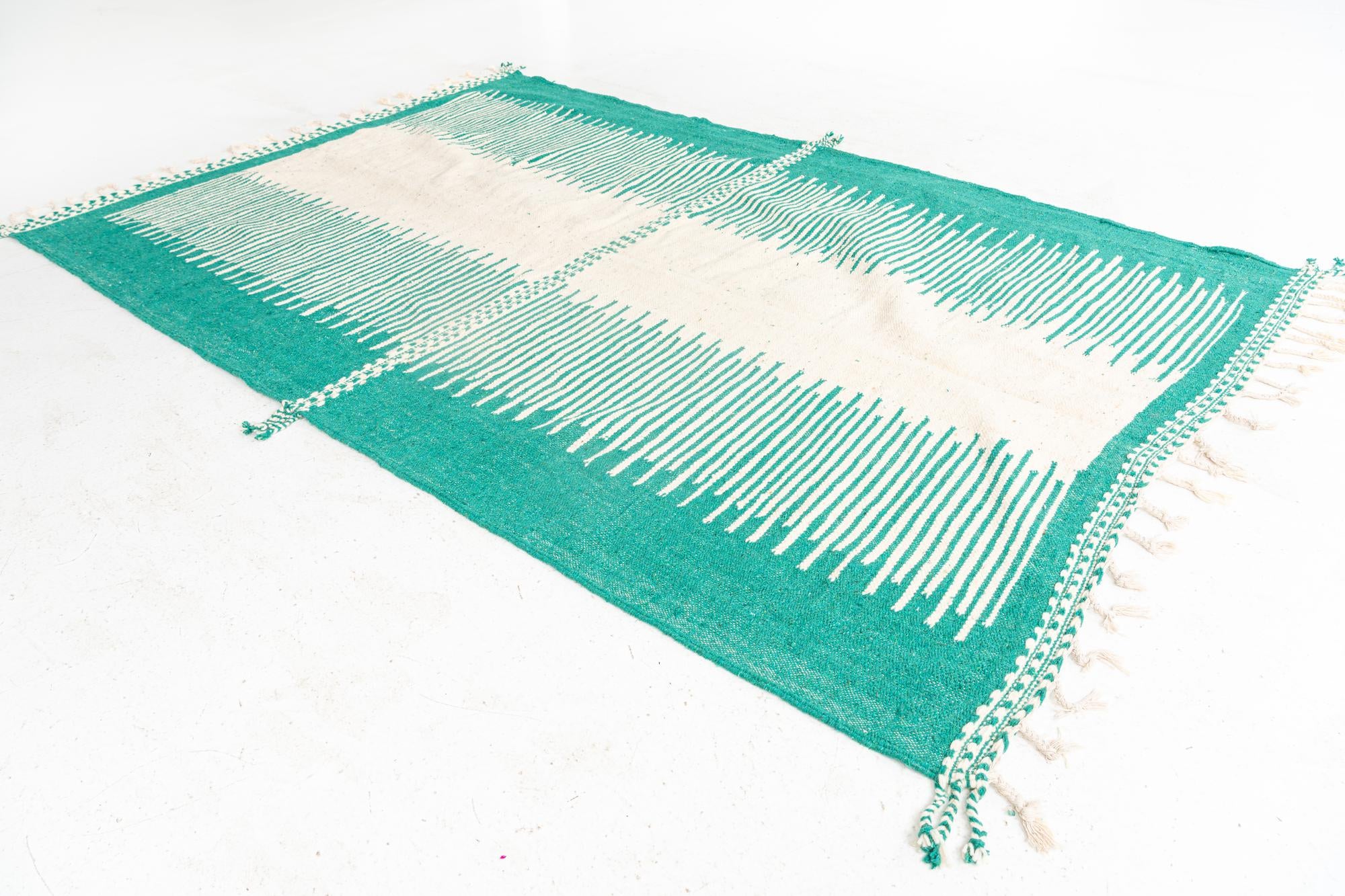 6' 8 x 10' 6 Hand Knotted Moroccan Wool Rug