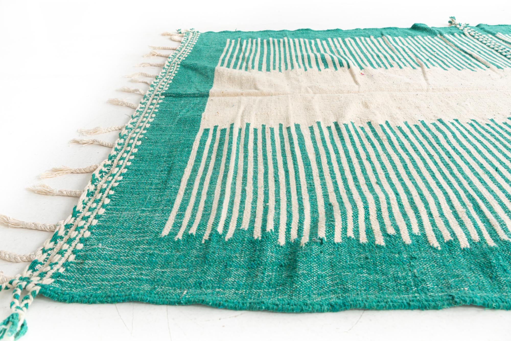 7' x 9' 10 Hand Knotted Moroccan Wool Rug