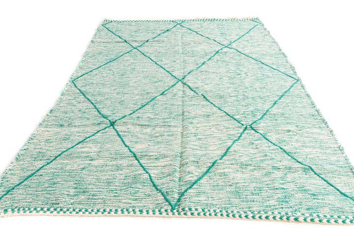 6' 6 x 9' 7 Hand Knotted Moroccan Wool Rug