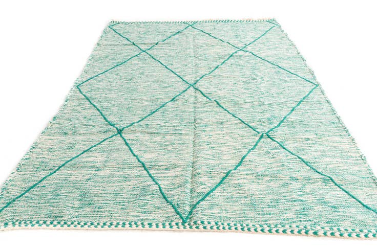 Detail image of 6' 6 x 9' 7 Hand Knotted Moroccan Wool Rug