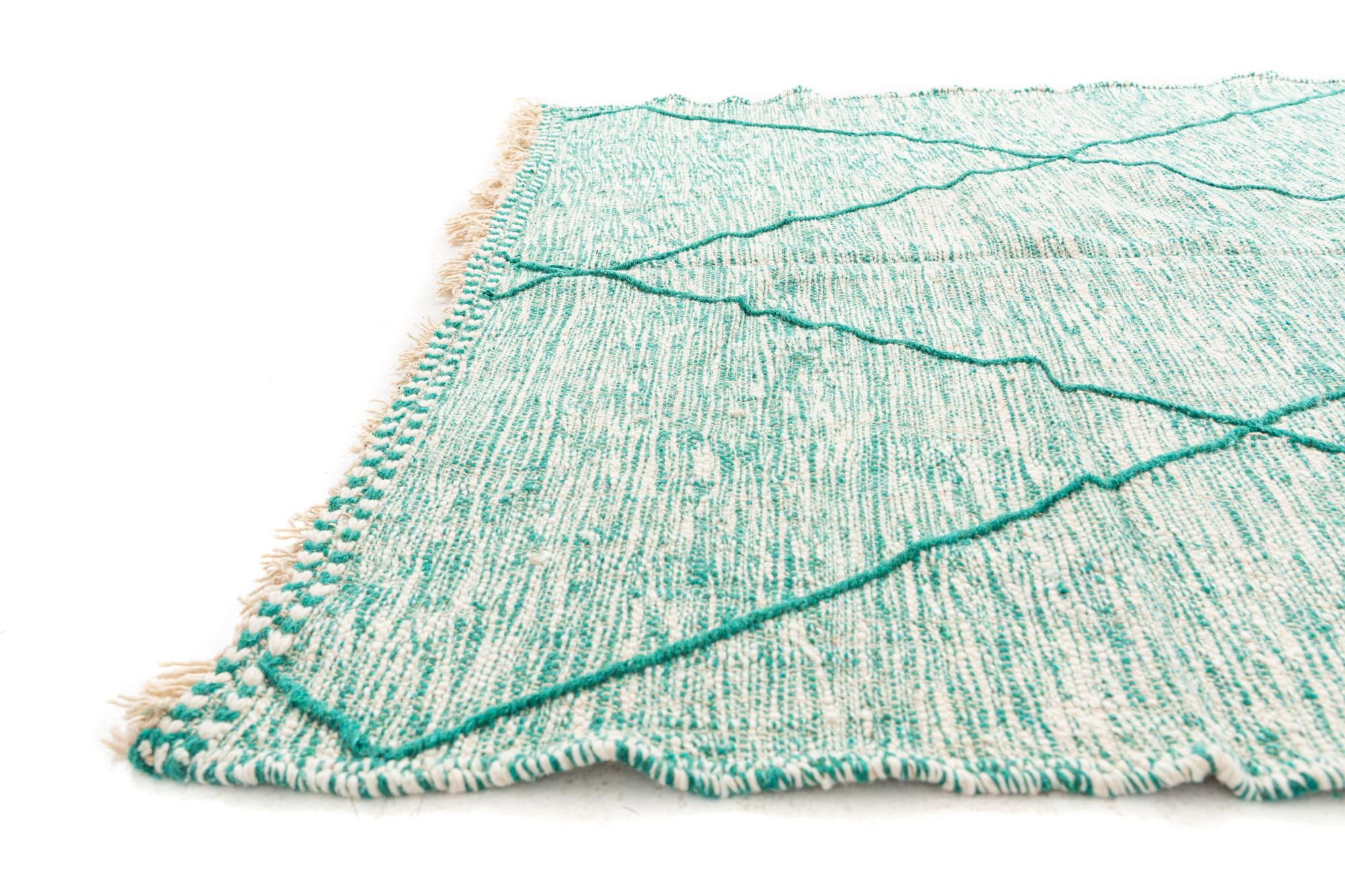 6' 6 x 9' 7 Hand Knotted Moroccan Wool Rug