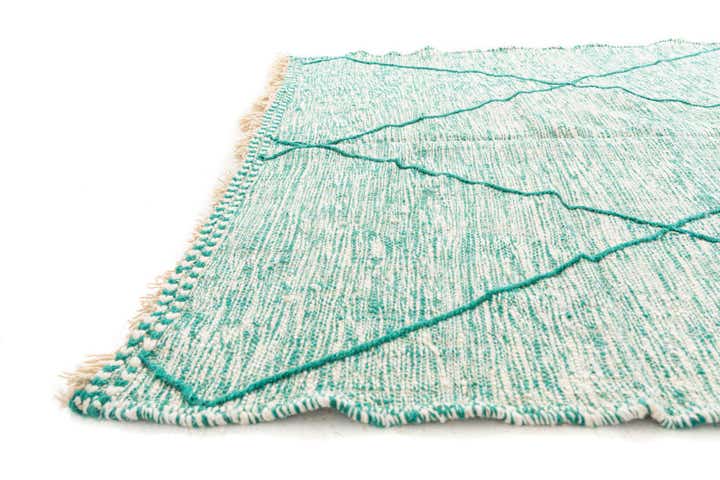 6' 6 x 9' 7 Hand Knotted Moroccan Wool Rug