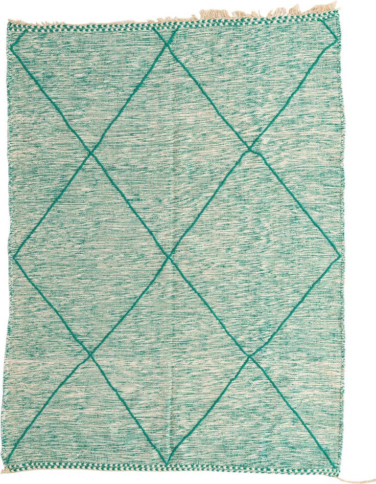 Detail image of 6' 6 x 9' 7 Hand Knotted Moroccan Wool Rug