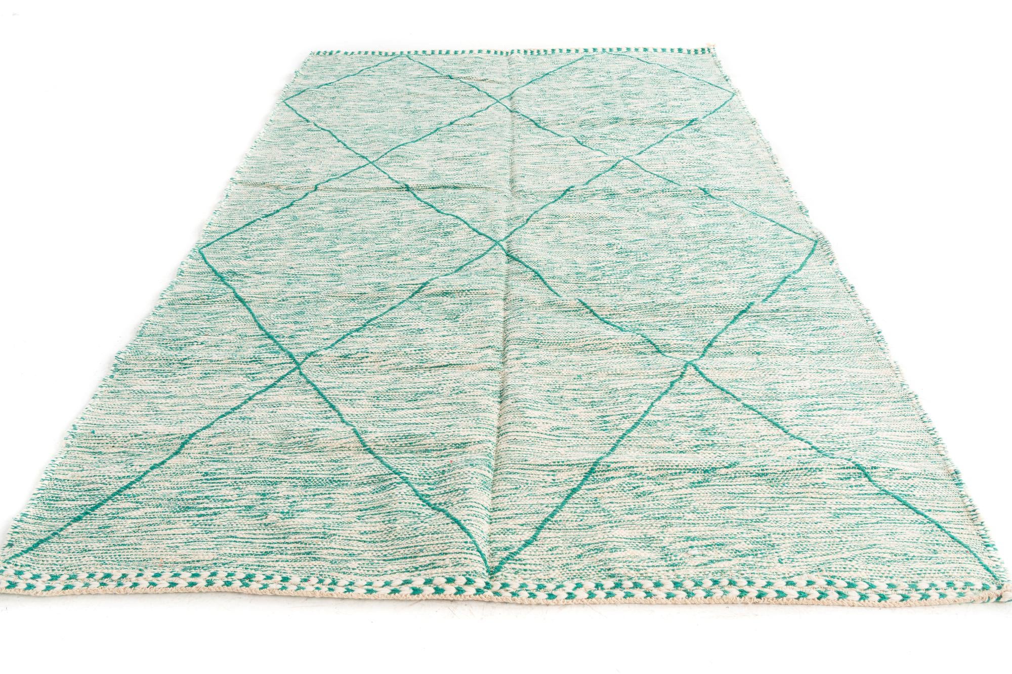 6' 4 x 9' 10 Hand Knotted Moroccan Wool Rug