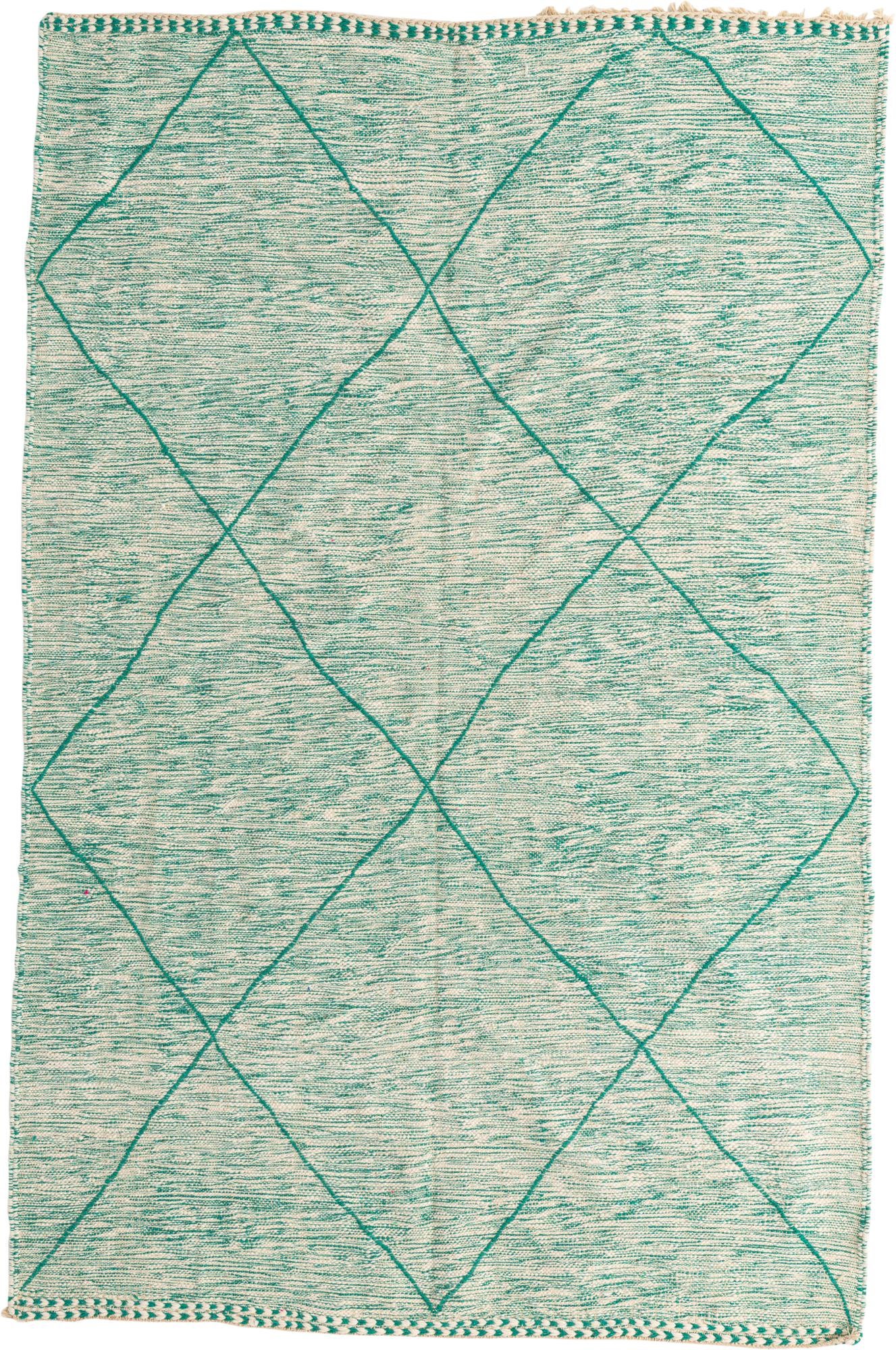 6' 4 x 9' 10 Hand Knotted Moroccan Wool Rug