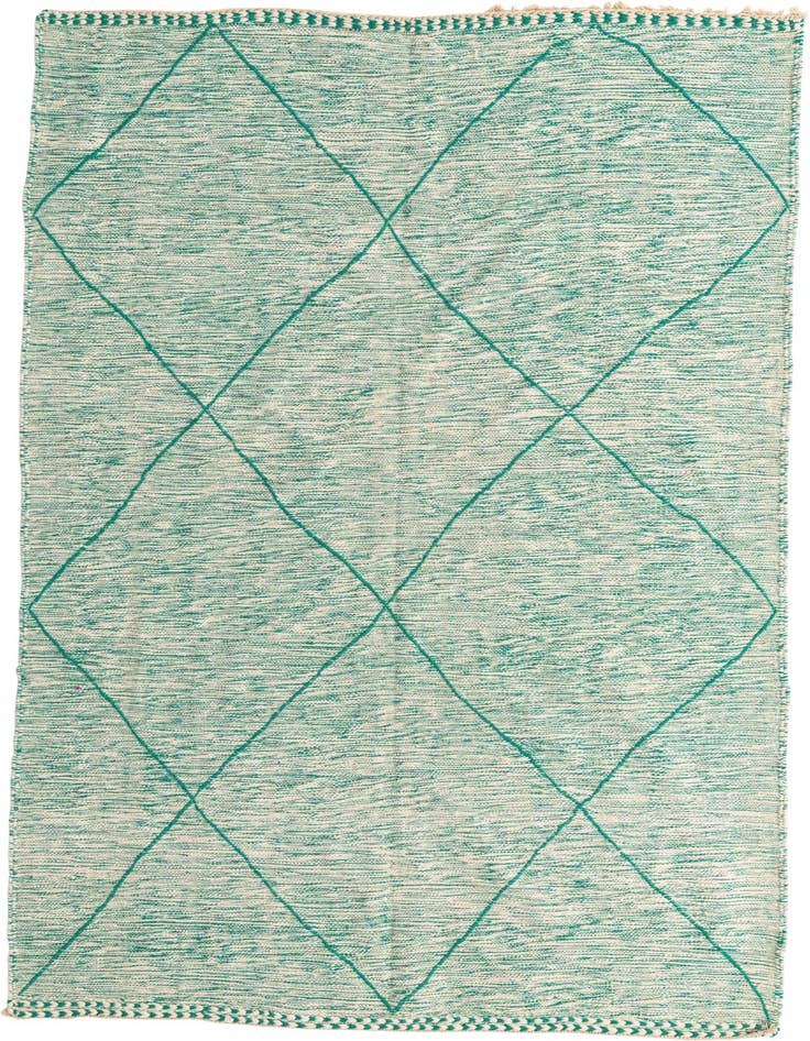 Detail image of 6' 4 x 9' 10 Hand Knotted Moroccan Wool Rug