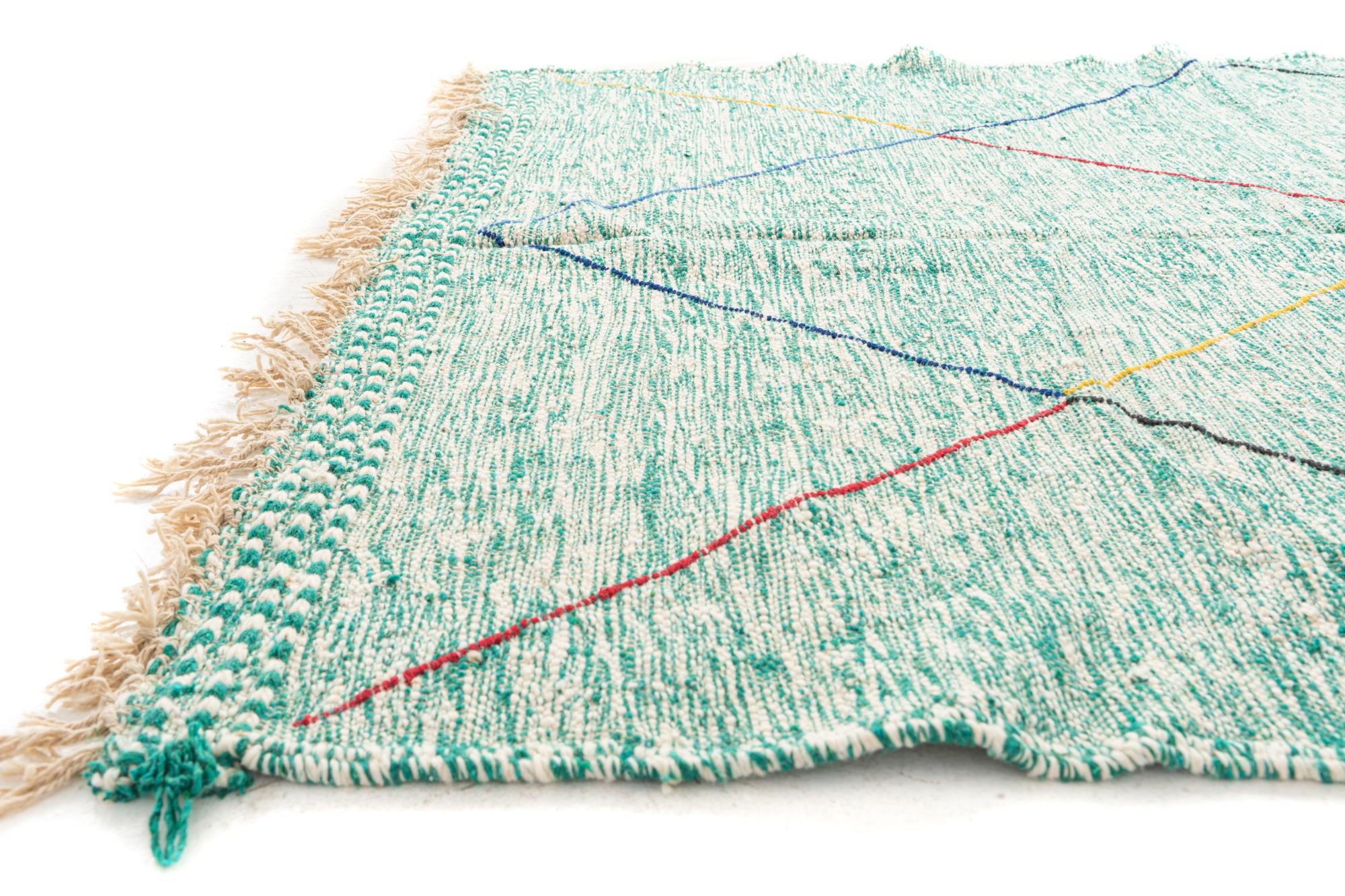 6' 6 x 9' 6 Hand Knotted Moroccan Wool Rug