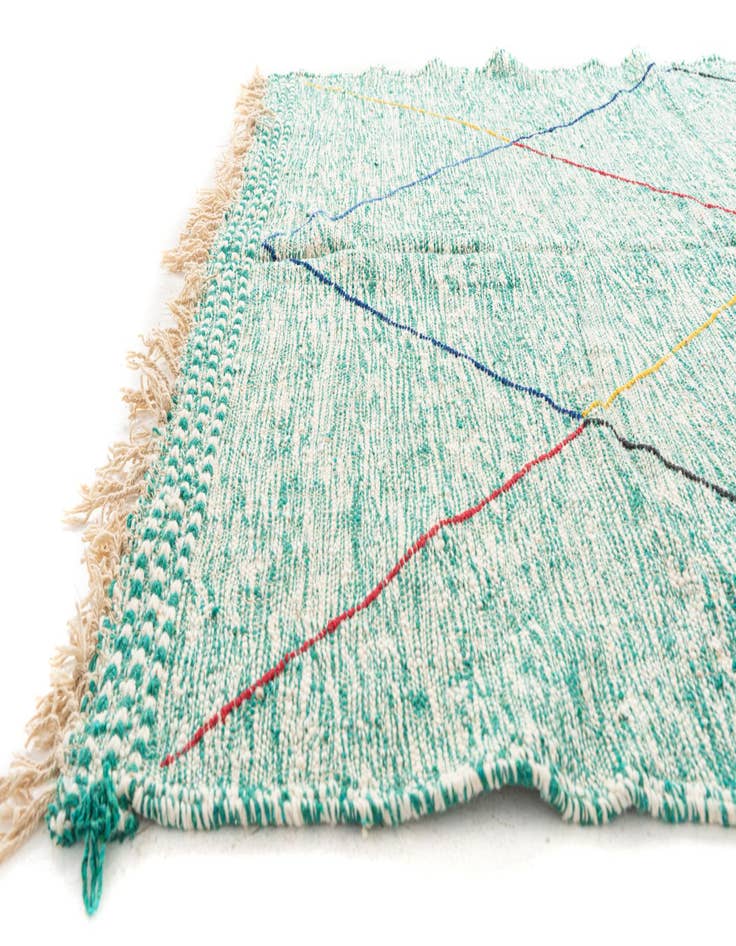 Detail image of 6' 6 x 9' 6  Hand Knotted Moroccan Wool Rug