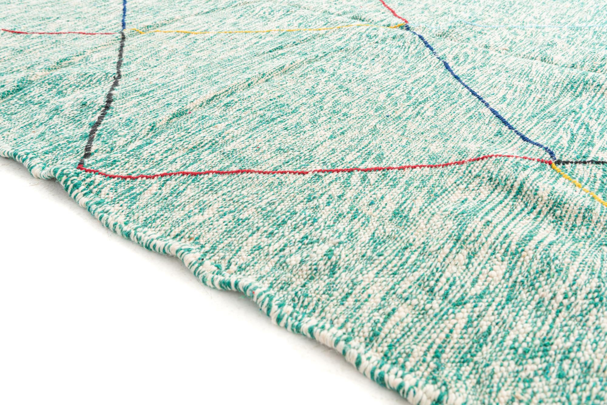 6' 6 x 9' 6 Hand Knotted Moroccan Wool Rug