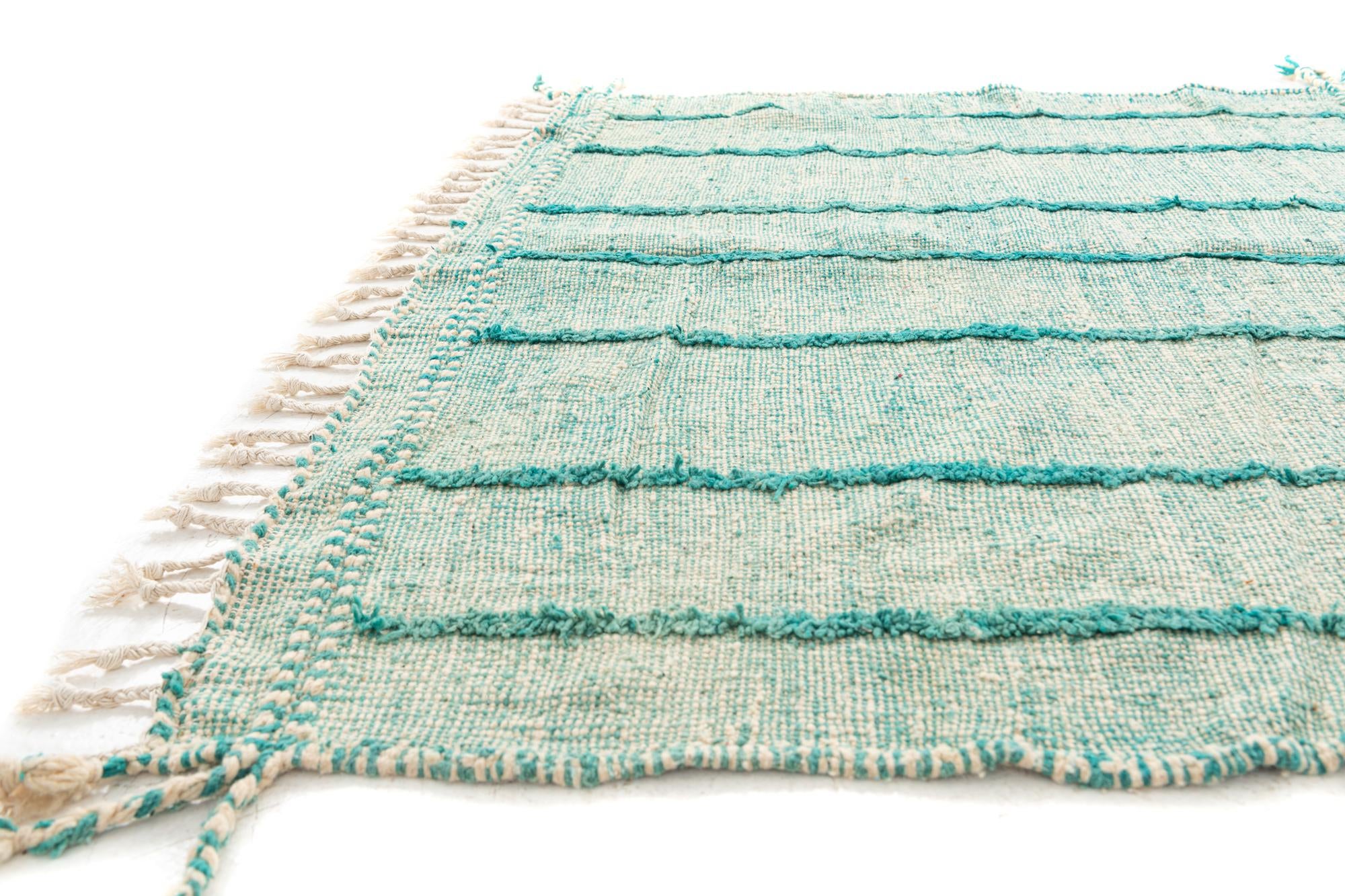 6' 6 x 9' 7 Hand Knotted Moroccan Wool Rug