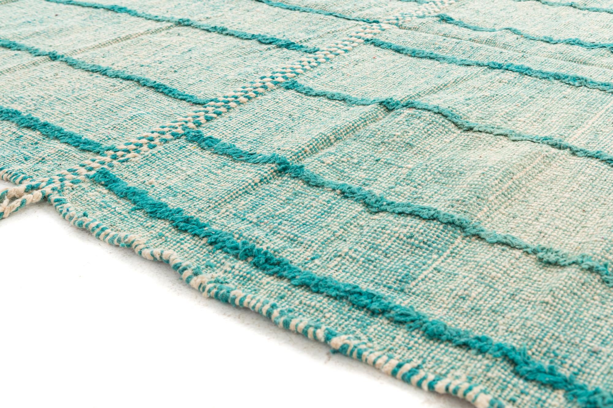 6' 6 x 9' 7 Hand Knotted Moroccan Wool Rug