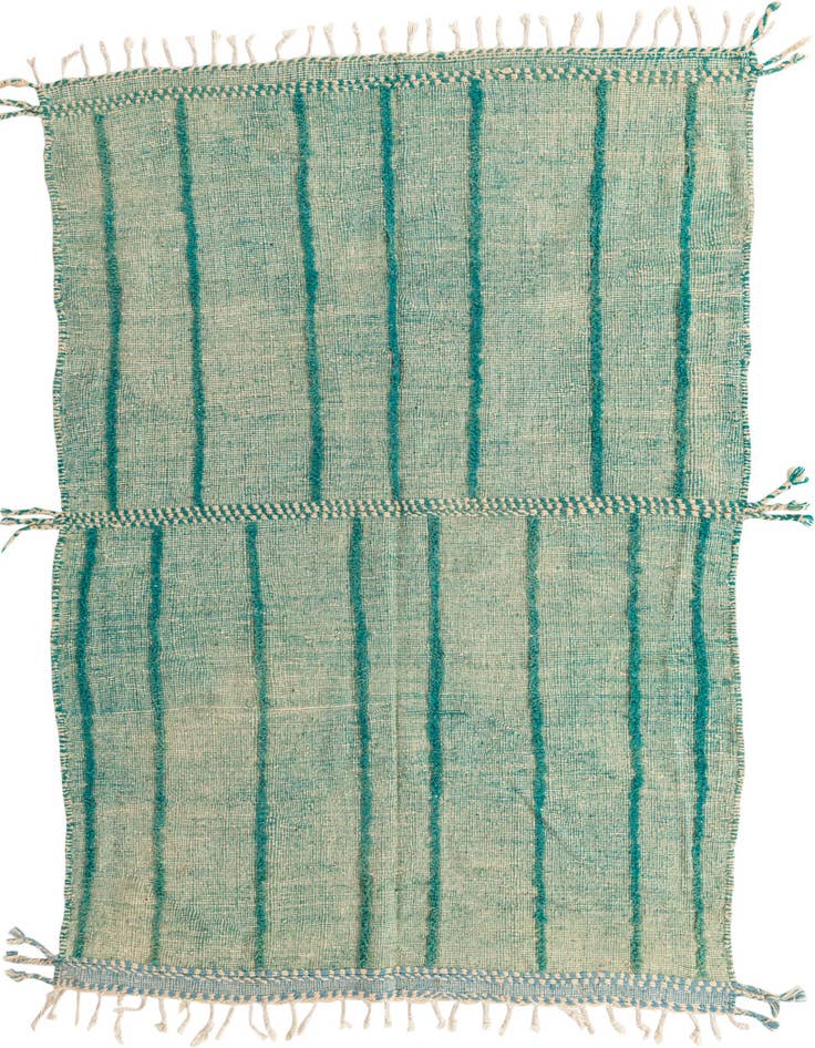 Detail image of 6' 6 x 9' 7 Hand Knotted Moroccan Wool Rug