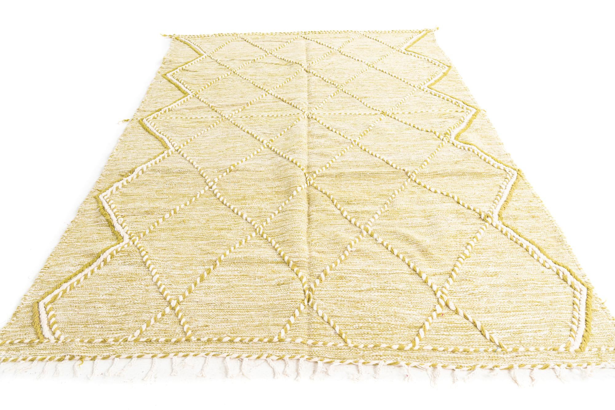 6' 9 x 10' Hand Knotted Moroccan Wool Rug