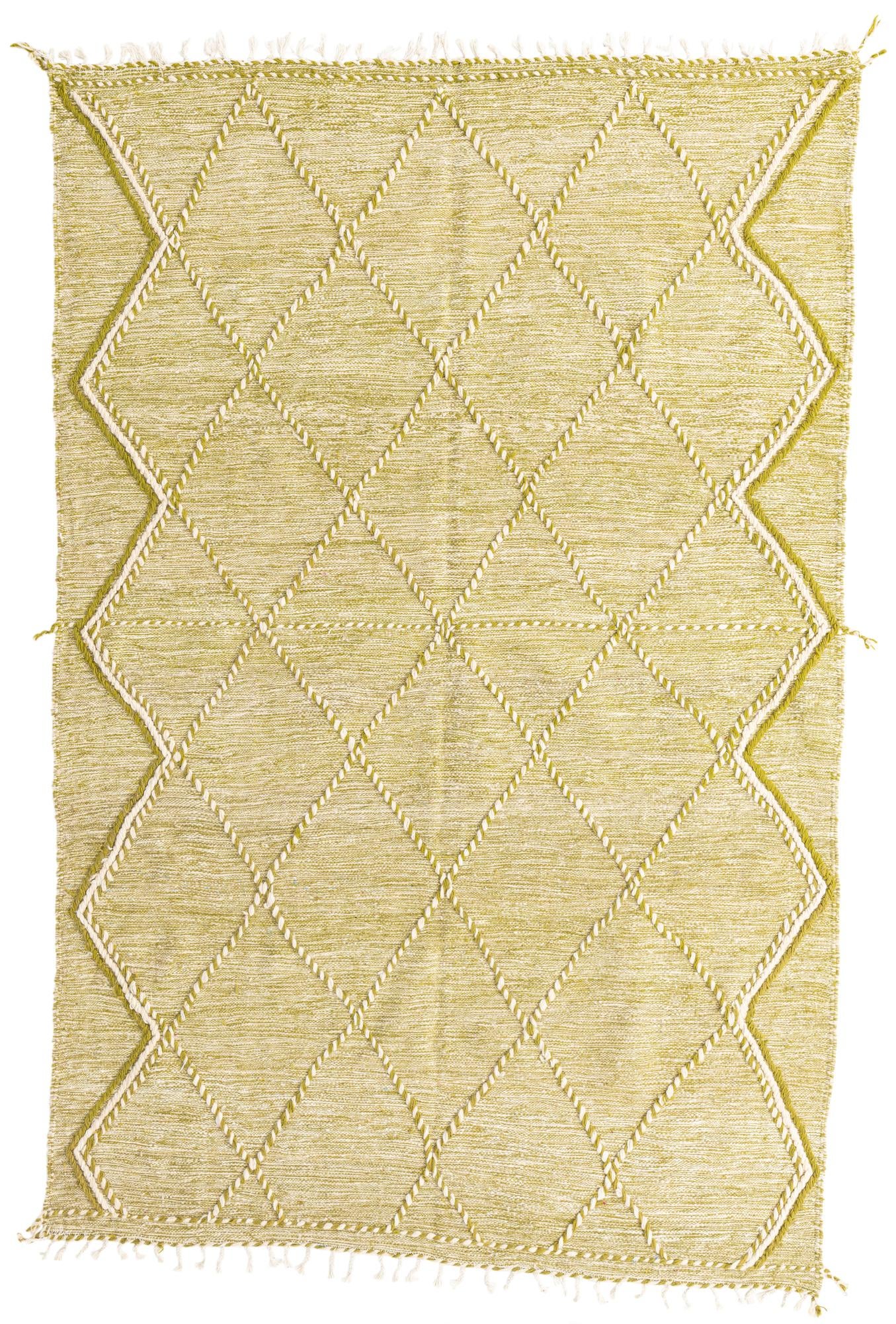 6' 9 x 10' Hand Knotted Moroccan Wool Rug