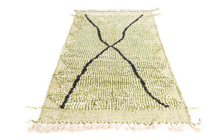 4' x 6' 7 Hand Knotted Moroccan Wool Rug