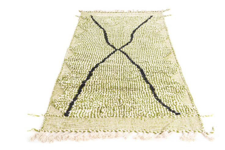 Detail image of 4' x 6' 7 Hand Knotted Moroccan Wool Rug