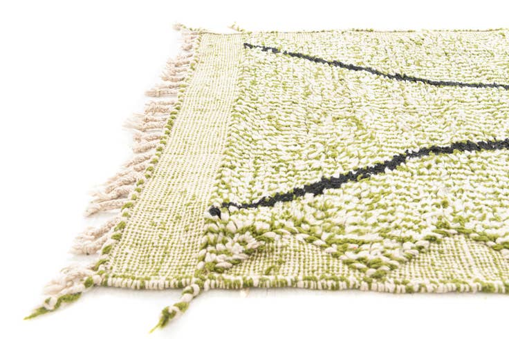 Detail image of 4' x 6' 7 Hand Knotted Moroccan Wool Rug