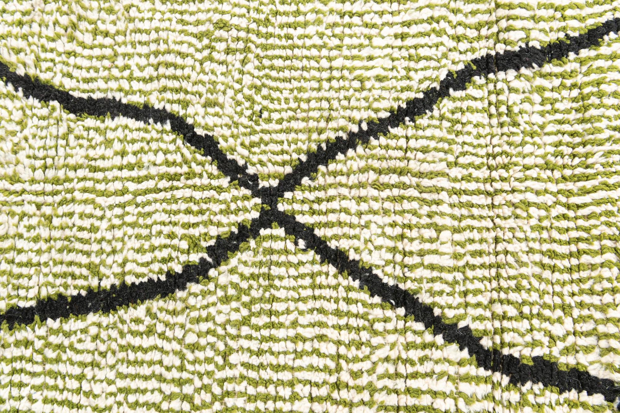 4' x 6' 7 Hand Knotted Moroccan Wool Rug