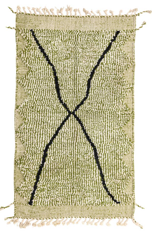 Detail image of 4' x 6' 7 Hand Knotted Moroccan Wool Rug