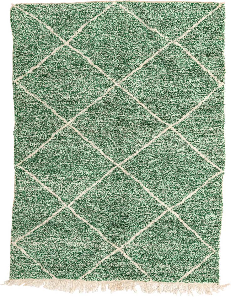 Detail image of 5' 2 x 8' 7 Hand Knotted Moroccan Wool Rug
