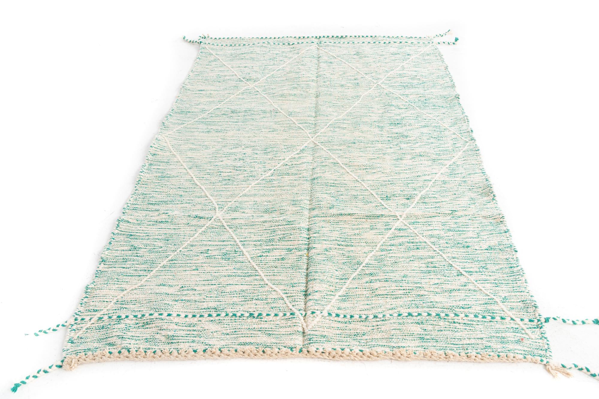 5' x 8' Hand Knotted Moroccan Wool Rug