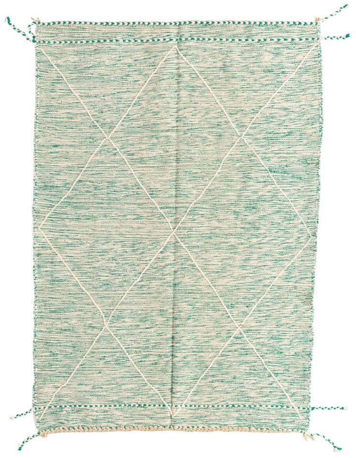 Detail image of 5' x 8' Hand Knotted Moroccan Wool Rug