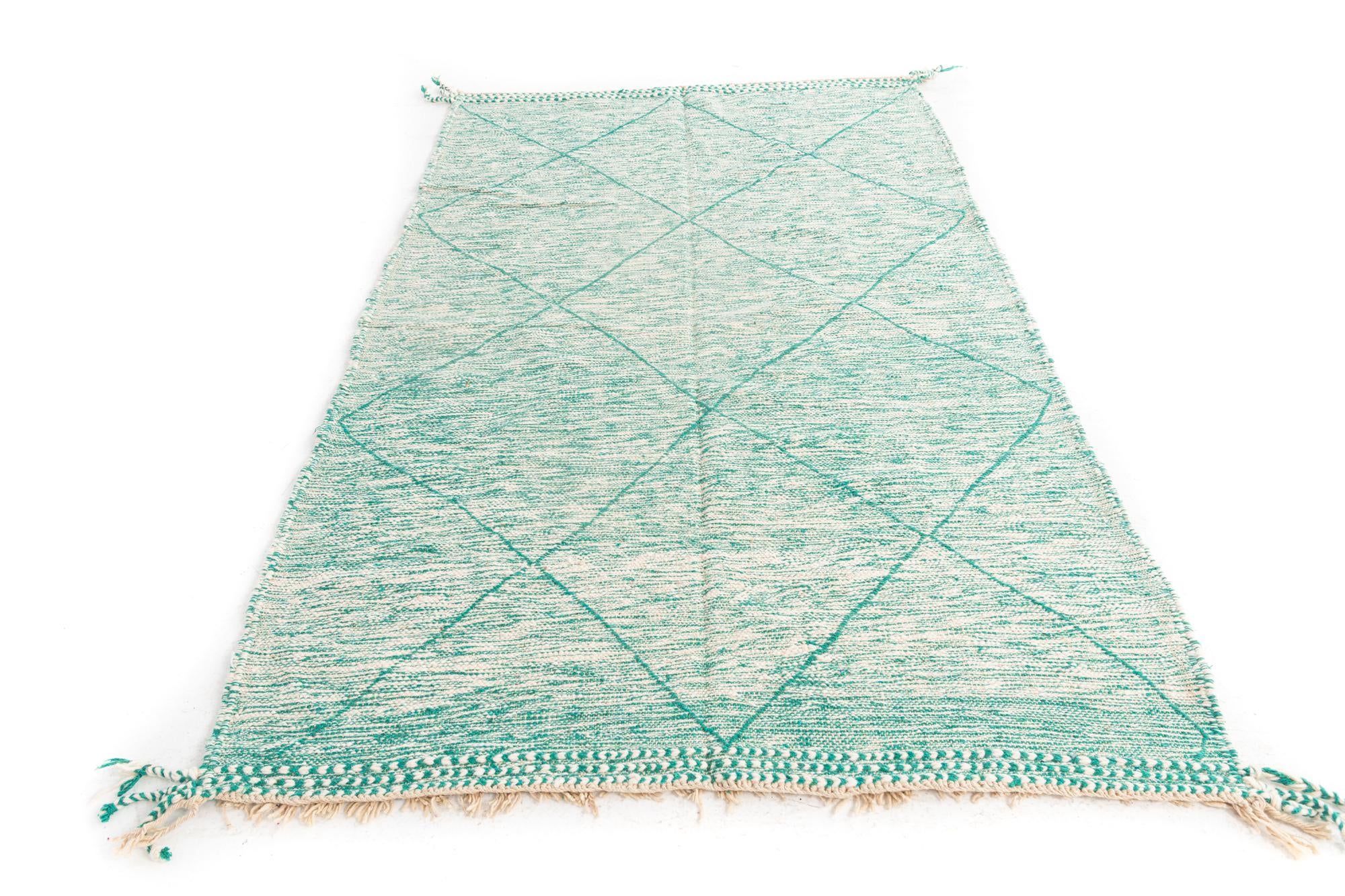 5' x 8' 4 Hand Knotted Moroccan Wool Rug